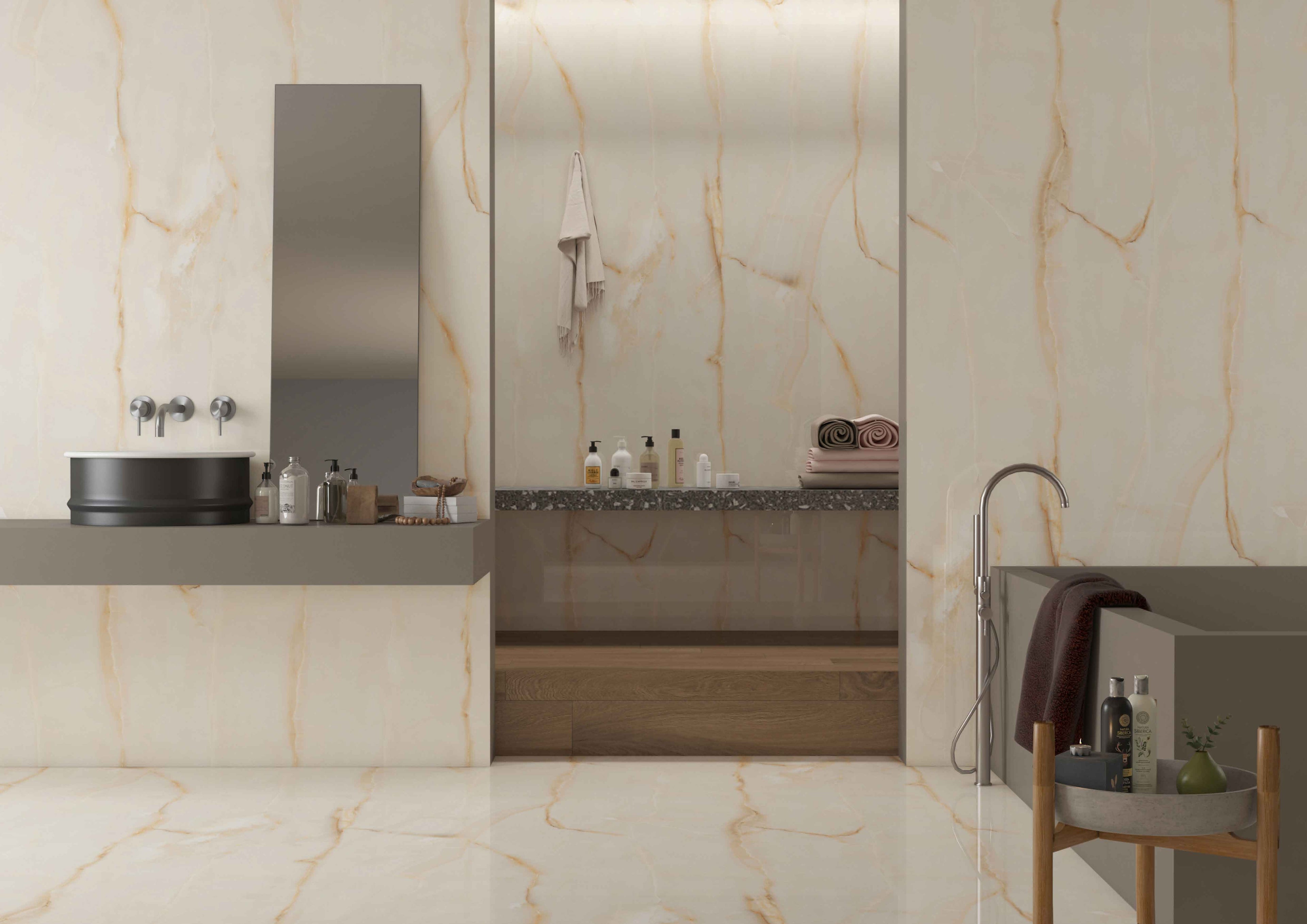 Digital Vitrified Tiles Code Lamia Beige (600x1200 mm) Glossy Endless