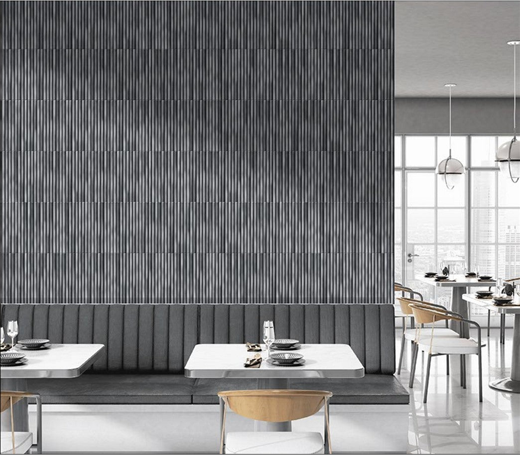 Digital Subway Tiles Code Liner Cosmo Nero (300x300mm)