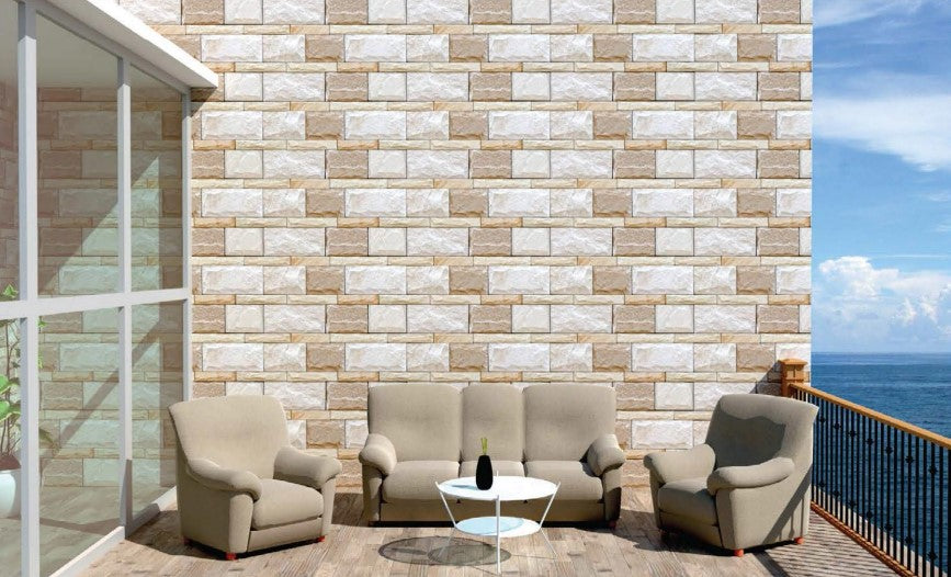Digital Elevation Tiles Code Linex Crema (300x450 mm) High Depth