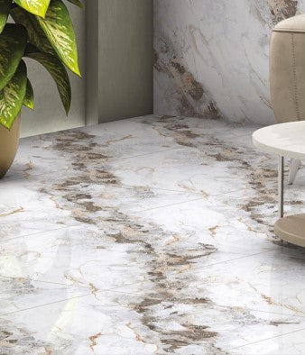 Digital Vitrified Tiles Code Lucio Grey (600x1200 mm) Glossy