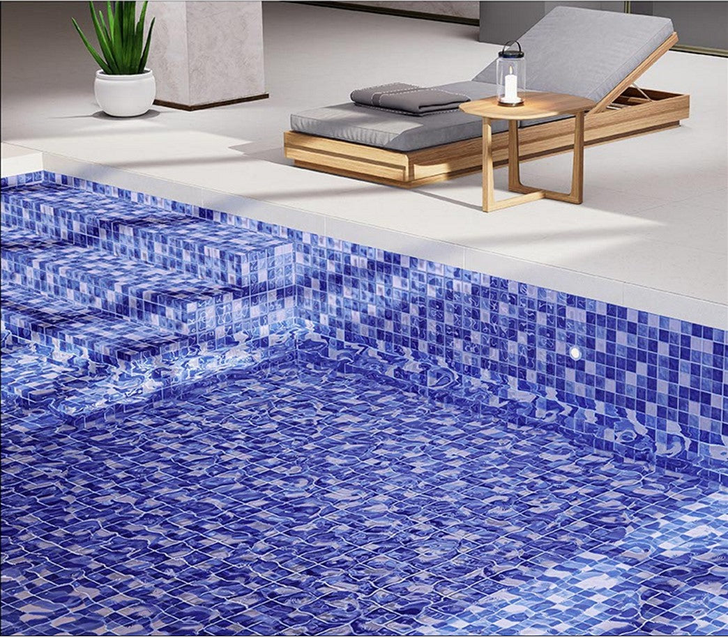 Digital Subway Tiles Code Lusso Cosmo Navy (300x300mm)