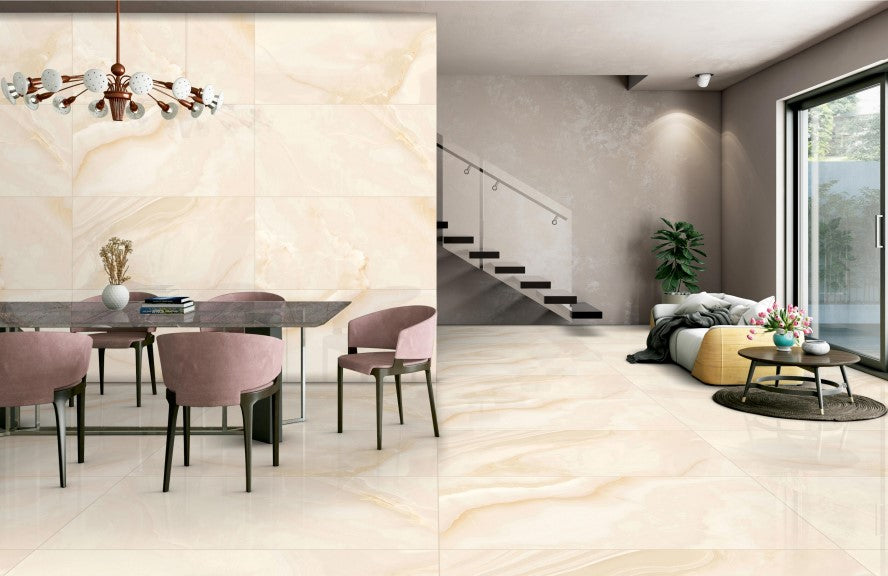 Digital Vitrified Tiles Code Marcello Melon (600x1200 mm) Glossy