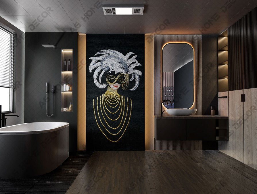 Digital Poster Tiles Code Midnight Masque (1200x2400 mm)