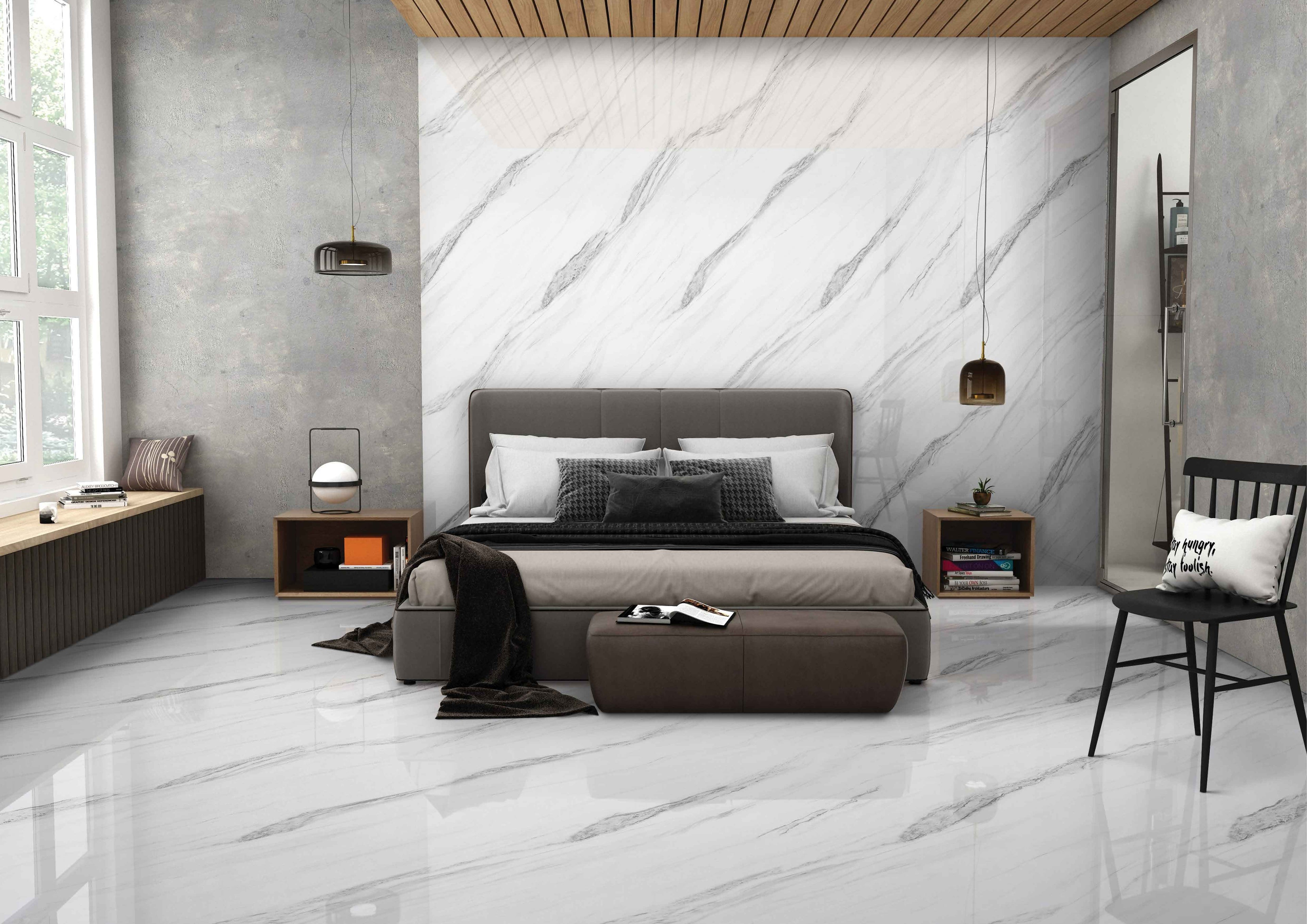 Digital Vitrified Tiles Code Moon Ice Marble (600x1200 mm) Glossy Endless