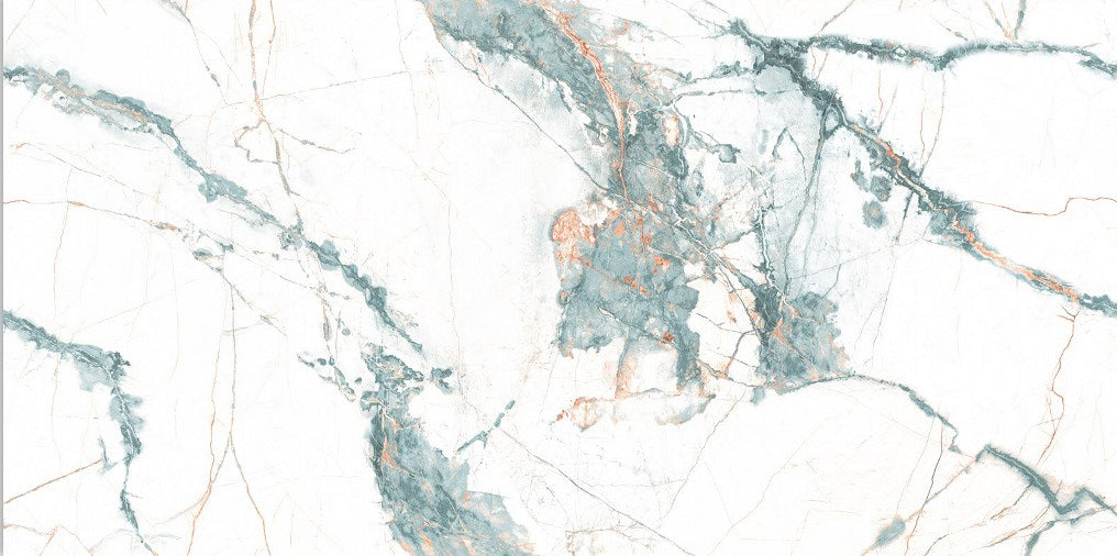 Digital Vitrified Tiles Code Nero Statin Aqua (600x1200 mm) Glossy Endless