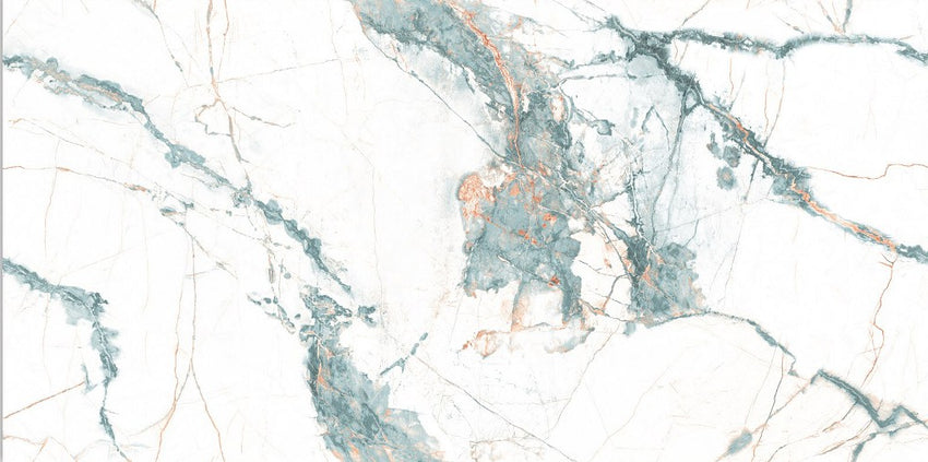 Digital Vitrified Tiles Code Nero Statin Aqua (600x1200 mm) Glossy Endless