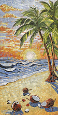 Digital Poster Tiles Code Palm Beach (1200x2400 mm)