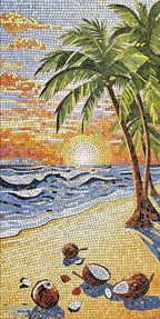 Digital Poster Tiles Code Palm Beach (1200x2400 mm)