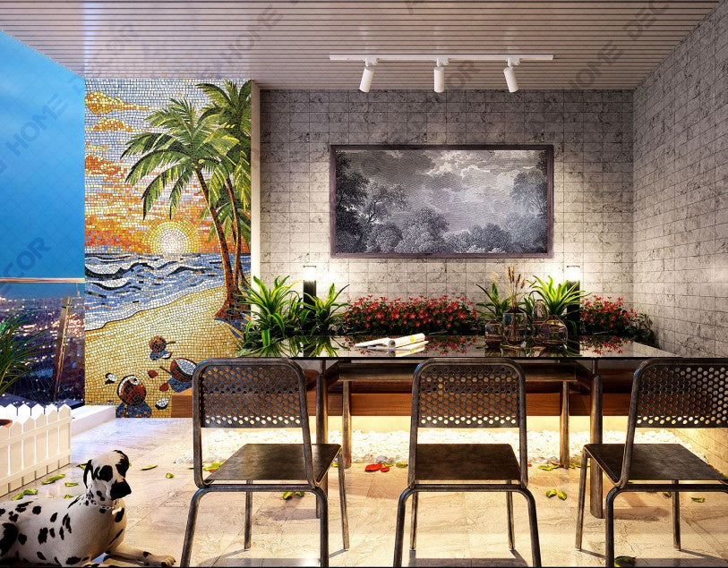 Digital Poster Tiles Code Palm Beach (1200x2400 mm)