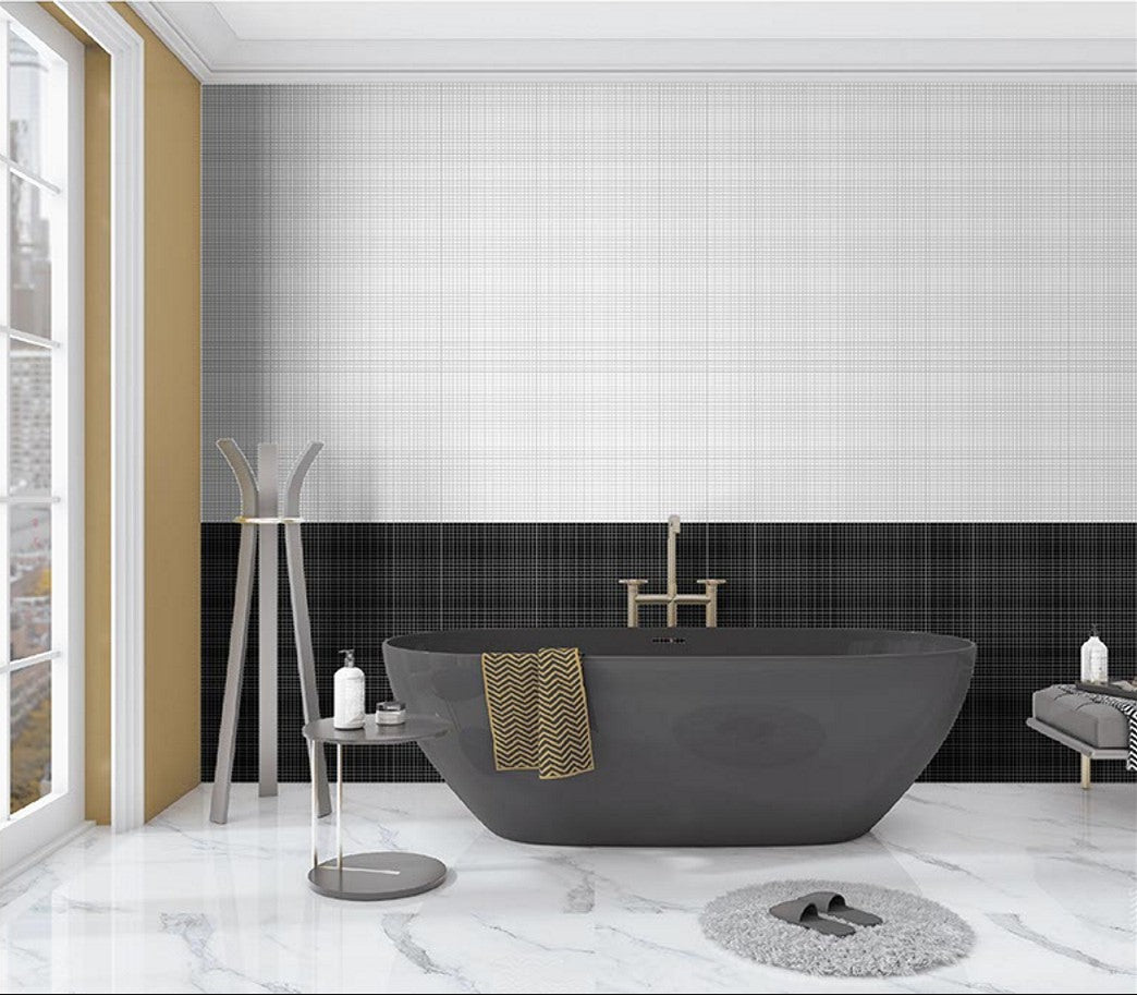 Digital Subway Tiles Code Penny Cosmo Black (300x300mm)