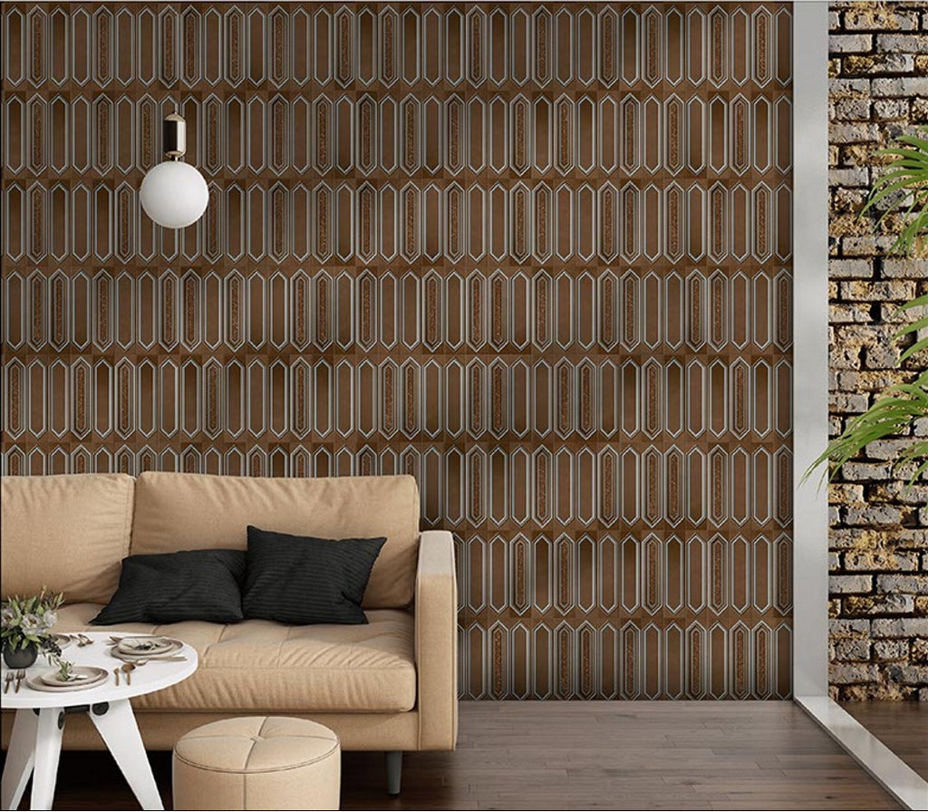Digital Subway Tiles Code Picket Cosmo Pecan (300x300mm)