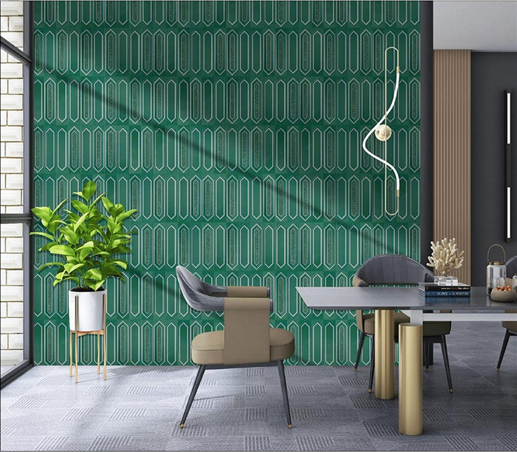 Digital Subway Tiles Code Picket Cosmo Teal (300x300mm)