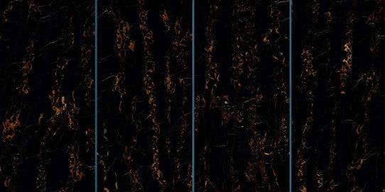 Digital Vitrified Tiles Code Portoro Black (600x1200 mm) High Glossy