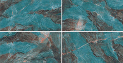Digital Vitrified Tiles Code Posco Teal (600x1200 mm) High Glossy Endless