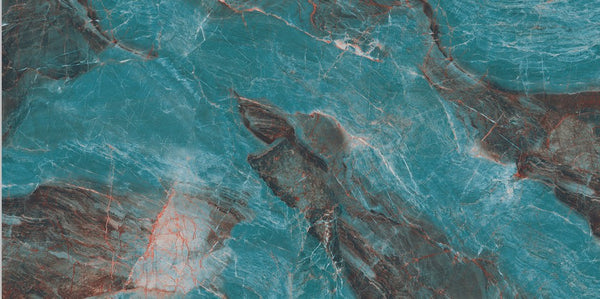 Digital Vitrified Tiles Code Posco Teal (600x1200 mm) High Glossy Endless