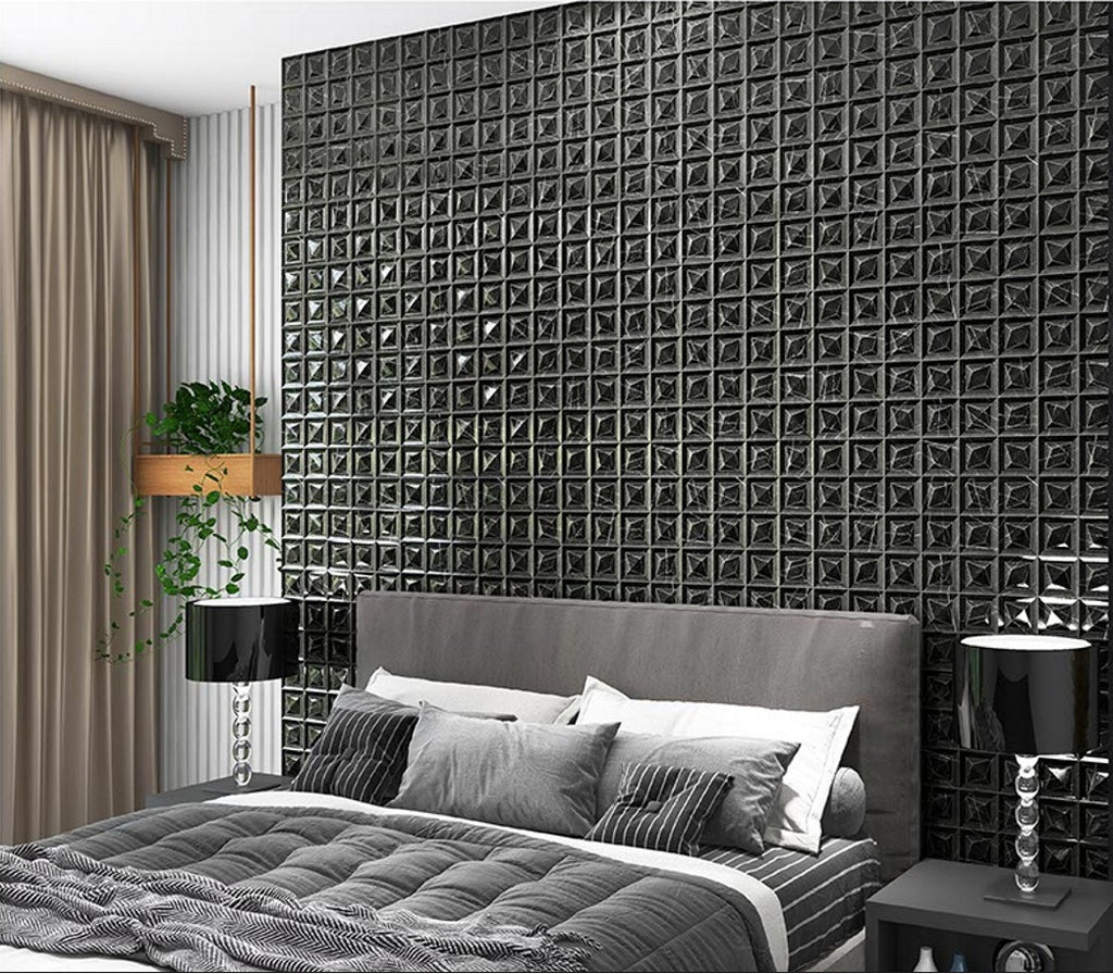 Digital Subway Tiles Code Prism Cosmo Black (300x300mm)