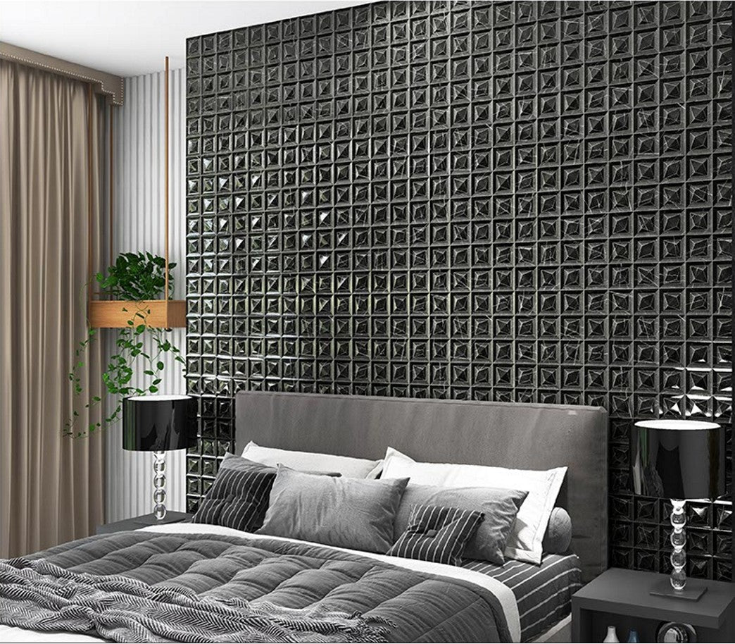Digital Subway Tiles Code Prism Cosmo Black (300x300mm)