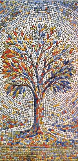 Digital Poster Tiles Code Prism Tree (1200x2400 mm)