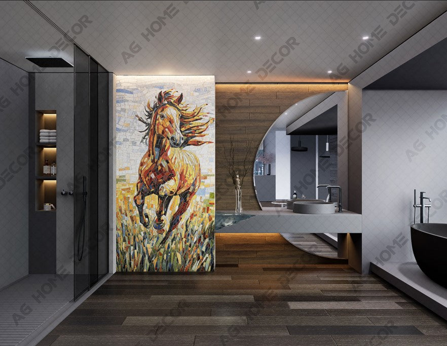 Digital Poster Tiles Code Racing Horse  (1200x2400 mm)