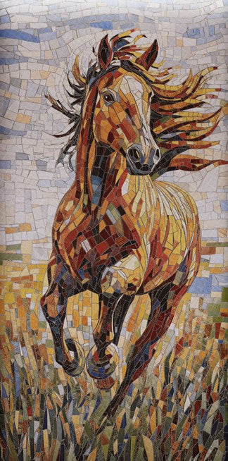 Digital Poster Tiles Code Racing Horse  (1200x2400 mm)