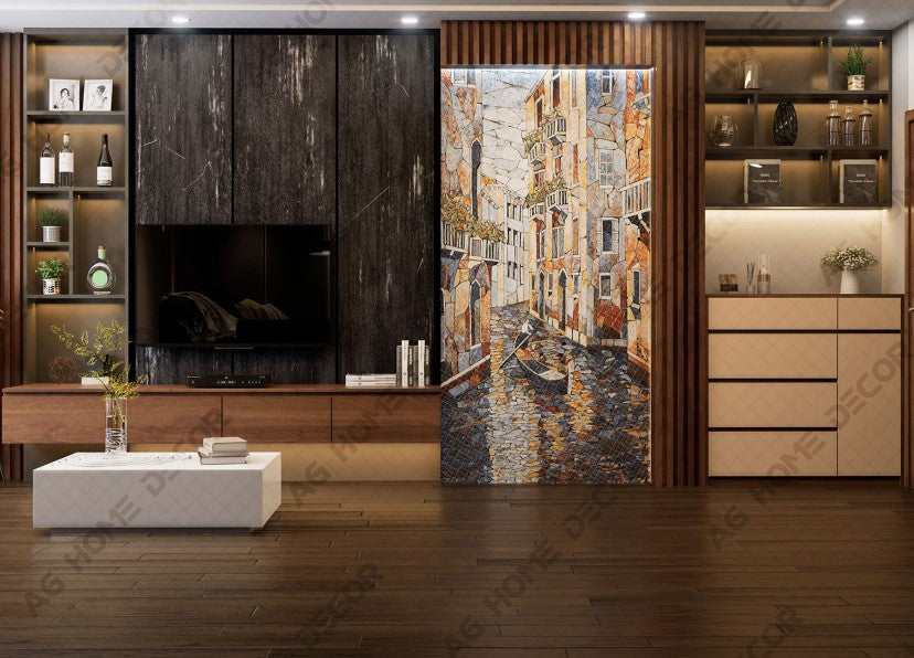 Digital Poster Tiles Code Rowboat City (1200x2400 mm)