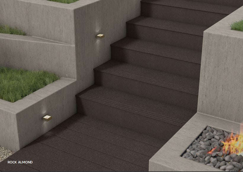 Step & Riser Tiles Code Rock Almond (1X4 Feet)