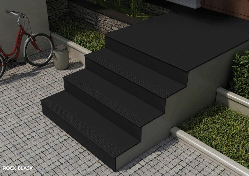 Step & Riser Tiles Code Rock Black (1X3 Feet)