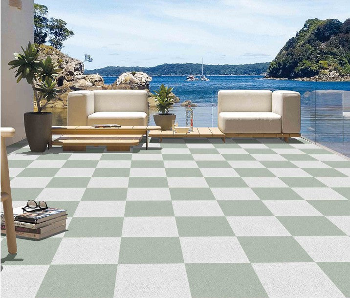 Digital Parking Tiles Code Rock Super White (300x300mm)