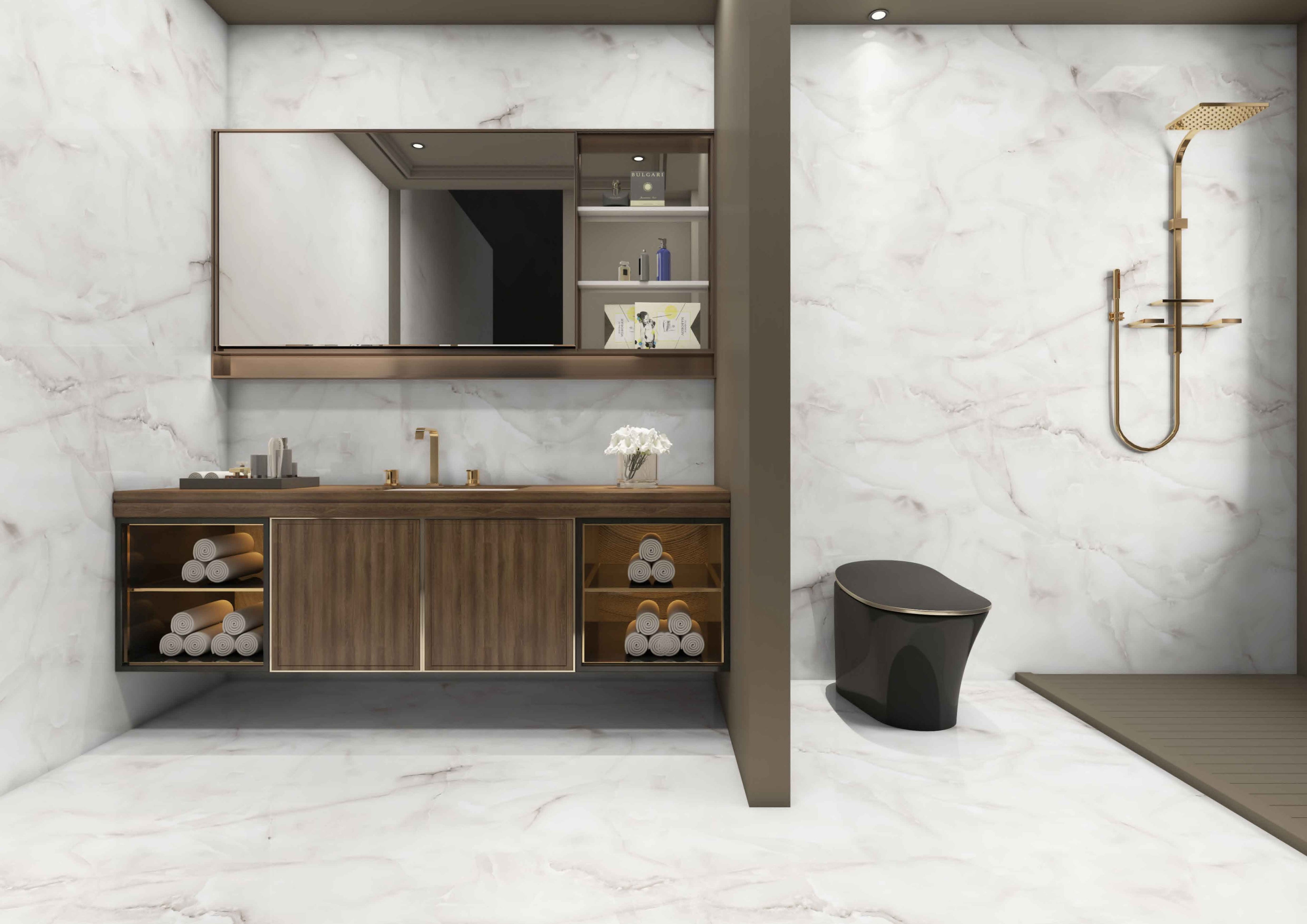 Digital Vitrified Tiles Code Rota White (600x1200 mm) Glossy Endless