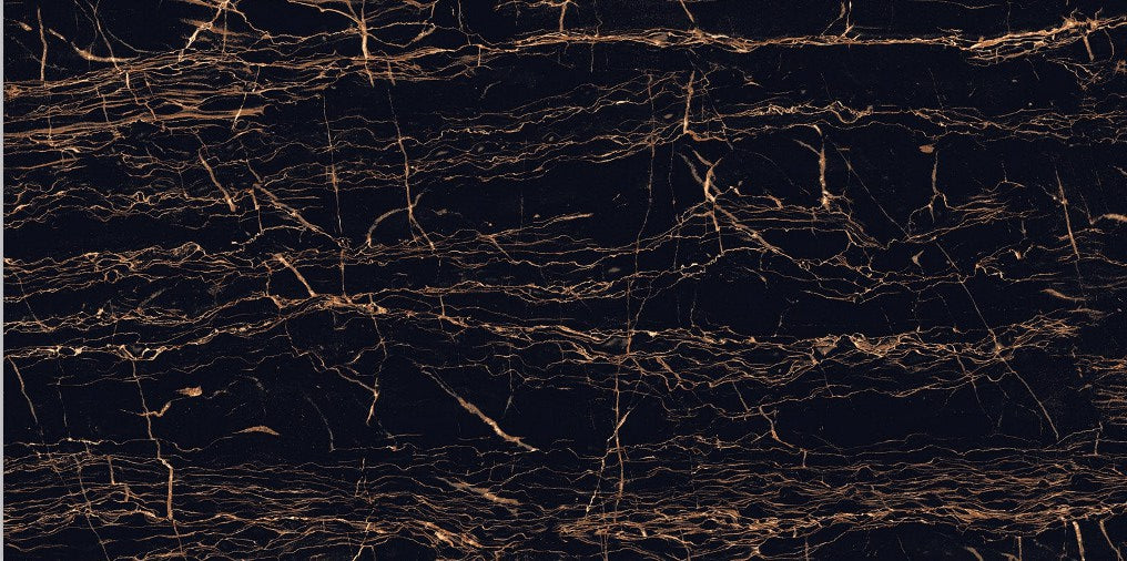 Digital Vitrified Tiles Code Silk Black (600x1200 mm) High Glossy Endless