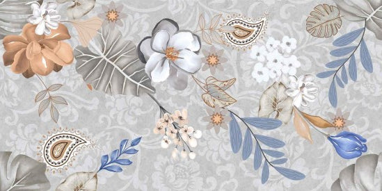 Digital Vitrified Tiles Code Snow Flake Decor (600x1200 mm) Glossy Endless