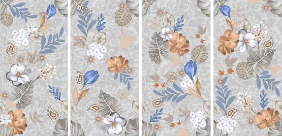 Digital Vitrified Tiles Code Snow Flake Decor (600x1200 mm) Glossy Endless