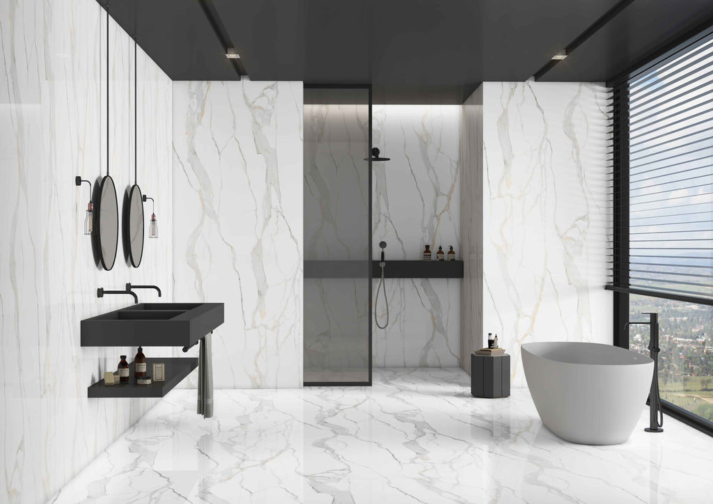 Digital Vitrified Tiles Code Statuario velencia (600x1200 mm) Glossy Endless