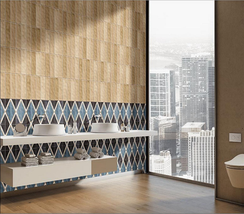 Digital Subway Tiles Code Tikal Cosmo Sepia Décor (300x300mm)