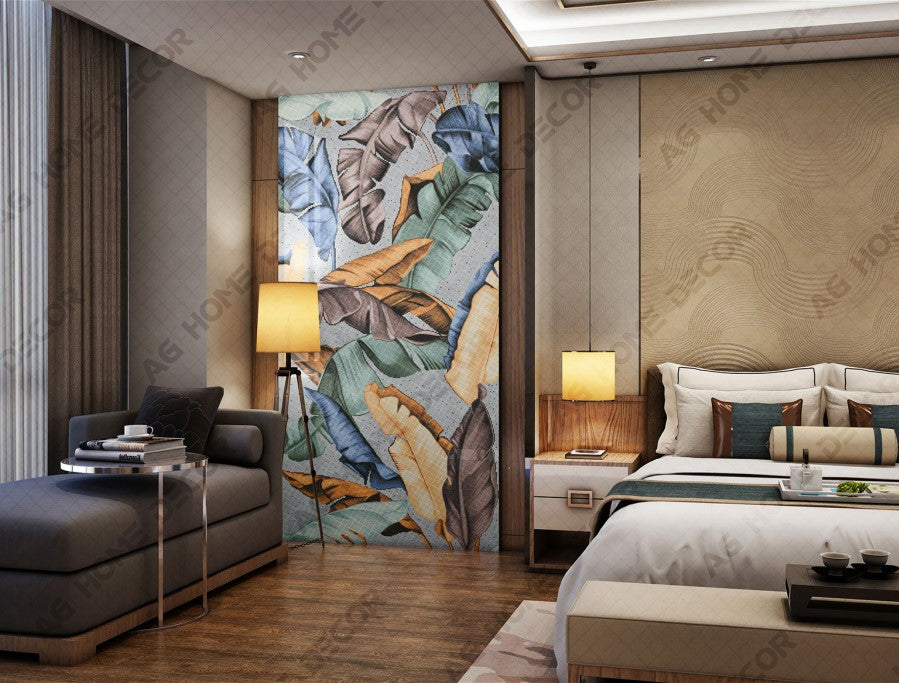 Digital Poster Tiles Code Tropical Leaf (1200x2400 mm)