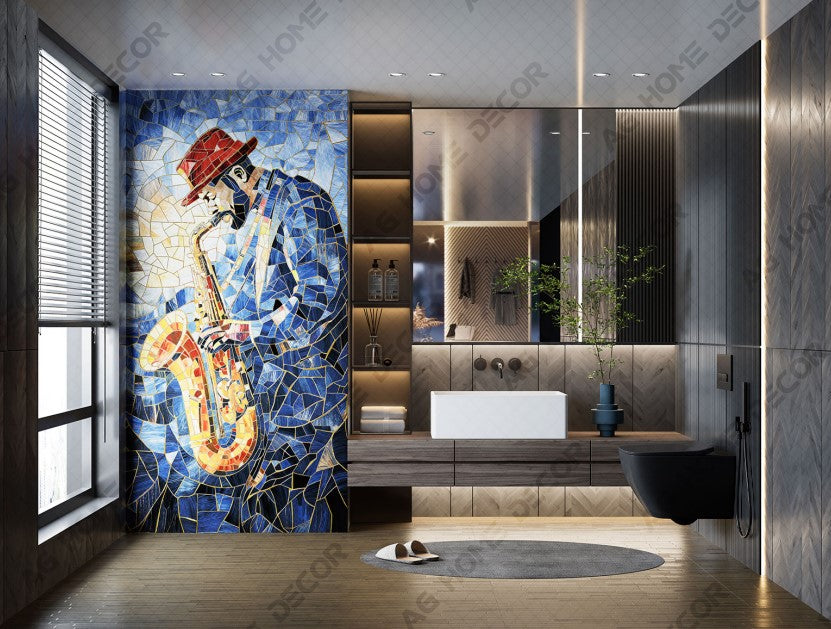 Digital Poster Tiles Code Trumpet Man (1200x2400 mm)