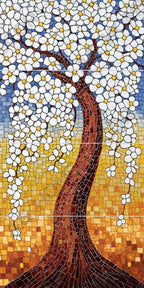 Digital Poster Tiles Code White Tree (1200x2400 mm)